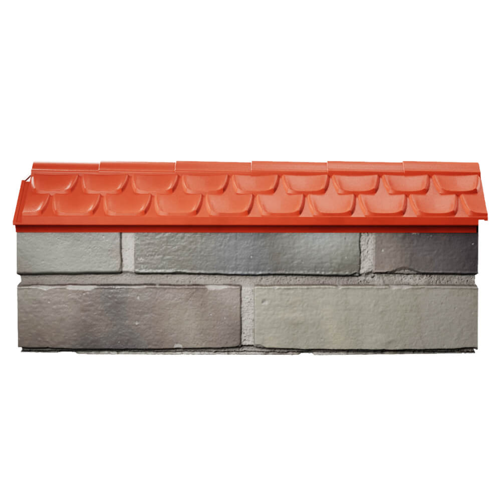 Парапет Zking Эльбрус Красный с посадкой на 0.5 кирпича (130мм) в Барнауле фото