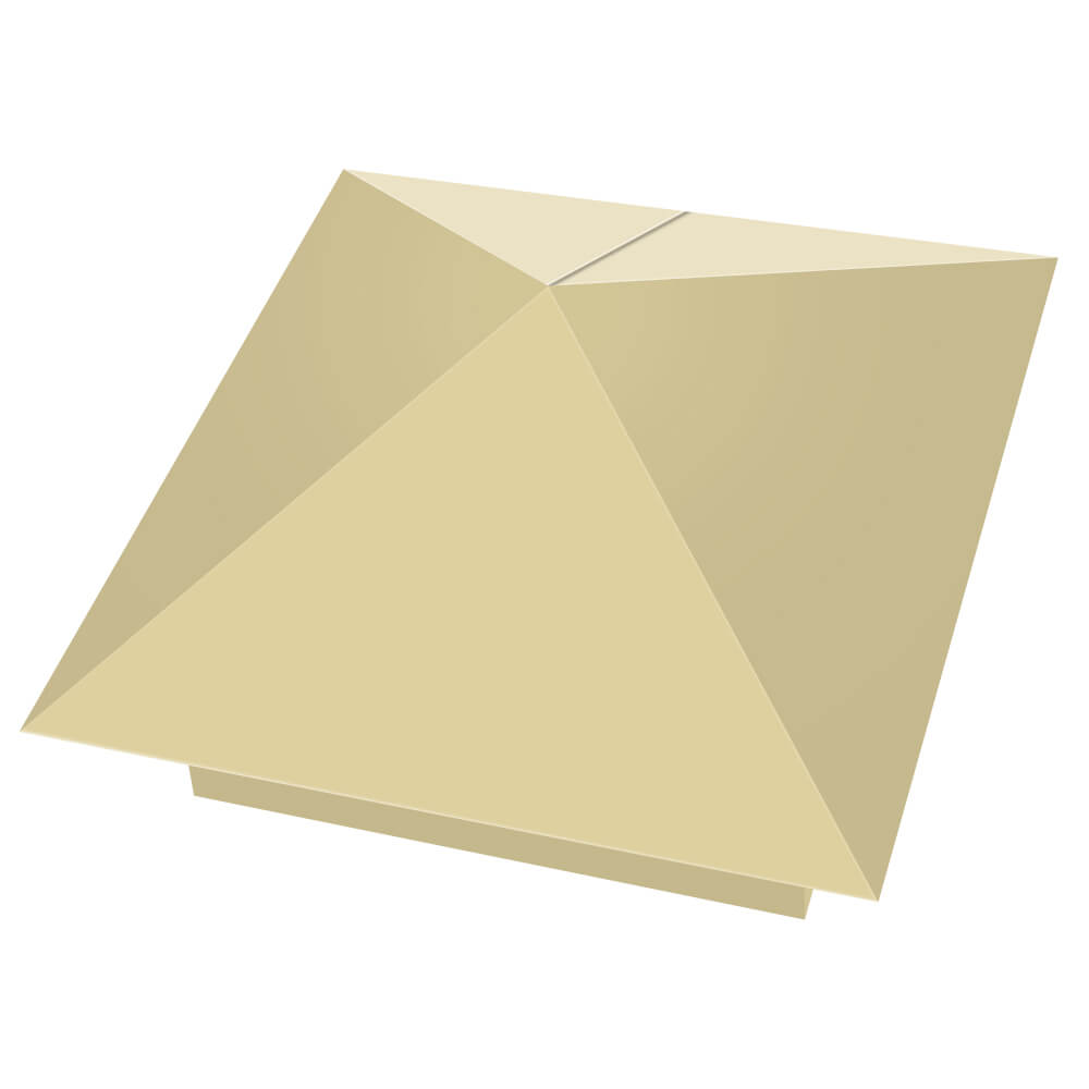 Колпак металлический 400х400мм RAL1014 Бежевый заборный Барнаул фото