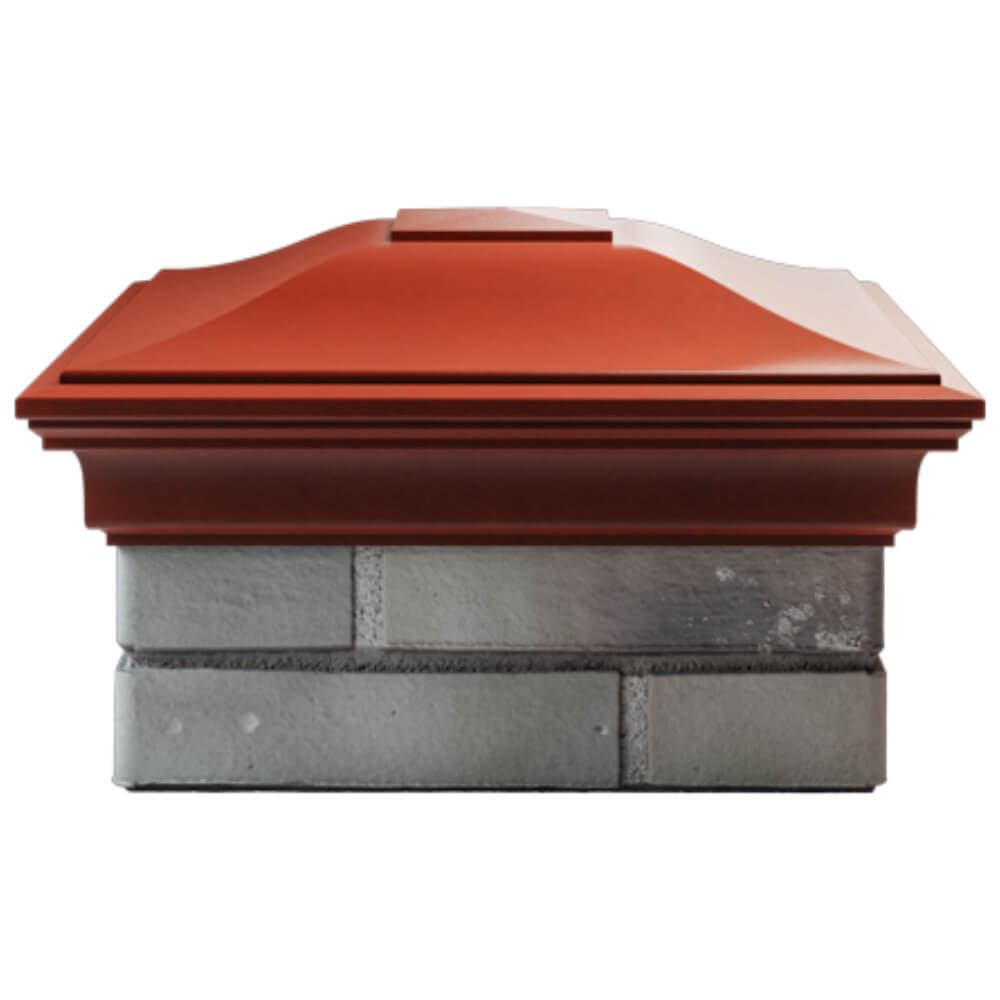 Колпак Zking Монблан Красный на столб 1.5х1.5 кирпича (385х385мм) Барнаул фото