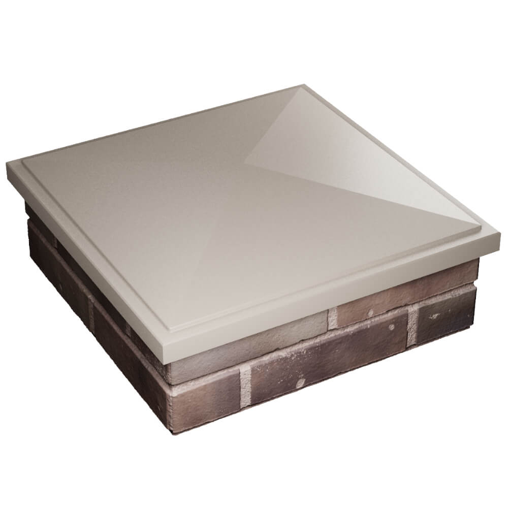 Колпак Zking БонаМоно Бежевый на столб 2х2 кирпича (515х515, 530х530мм) в Барнауле фото