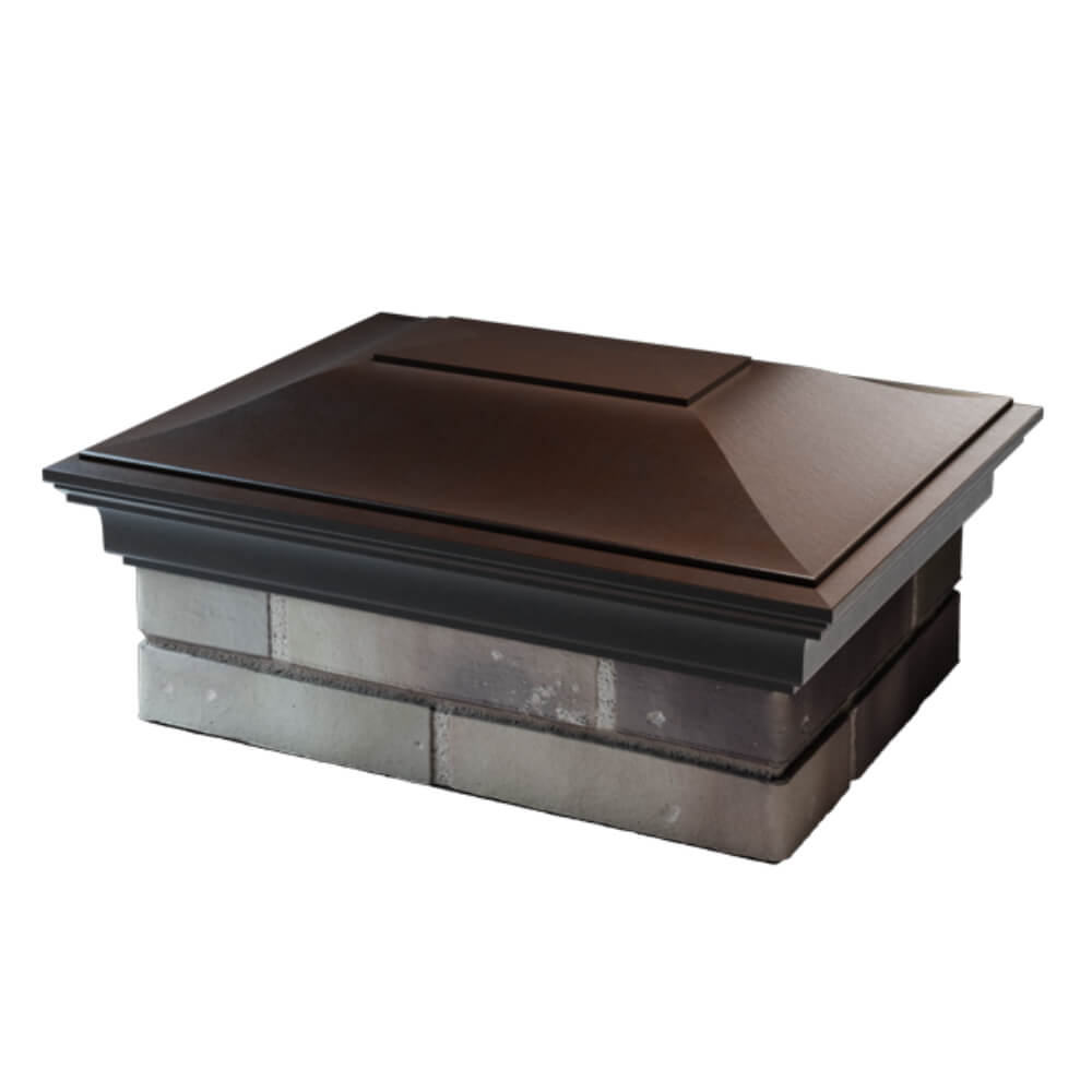 Колпак Zking Монблан Коричневый на столб 2х1.5 кирпича (515х385мм) в Барнауле фото