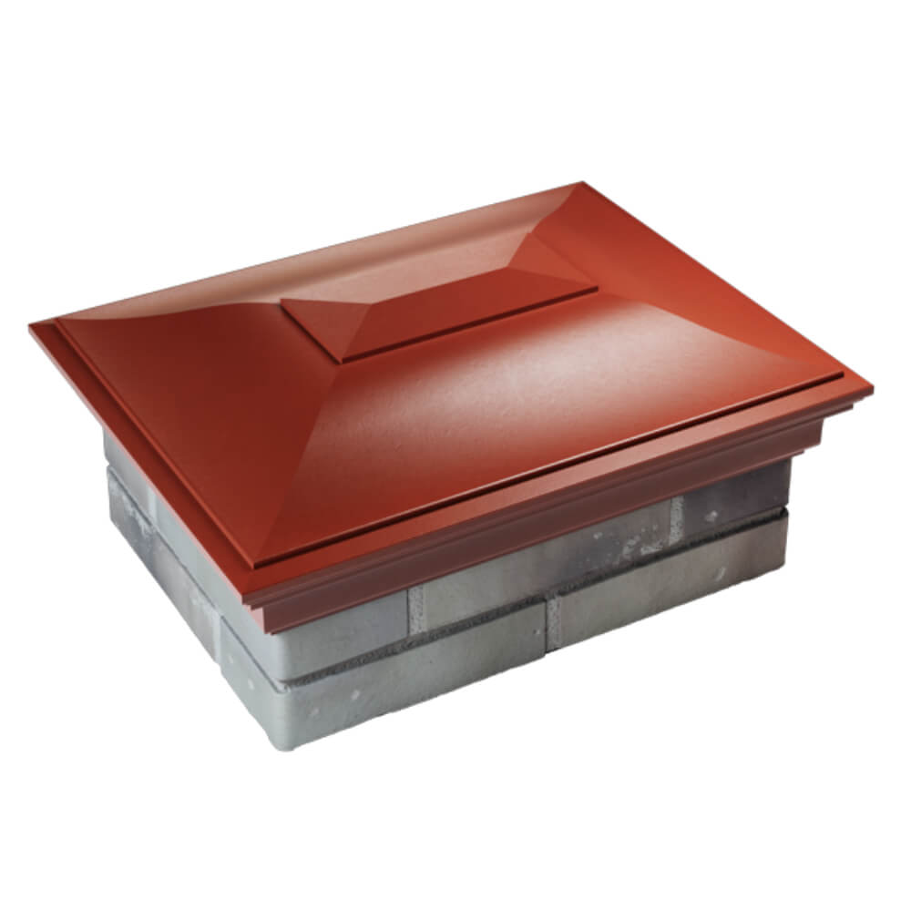 Колпак Zking Монблан Красный на столб 2х1.5 кирпича (515х385мм) Барнаул фото