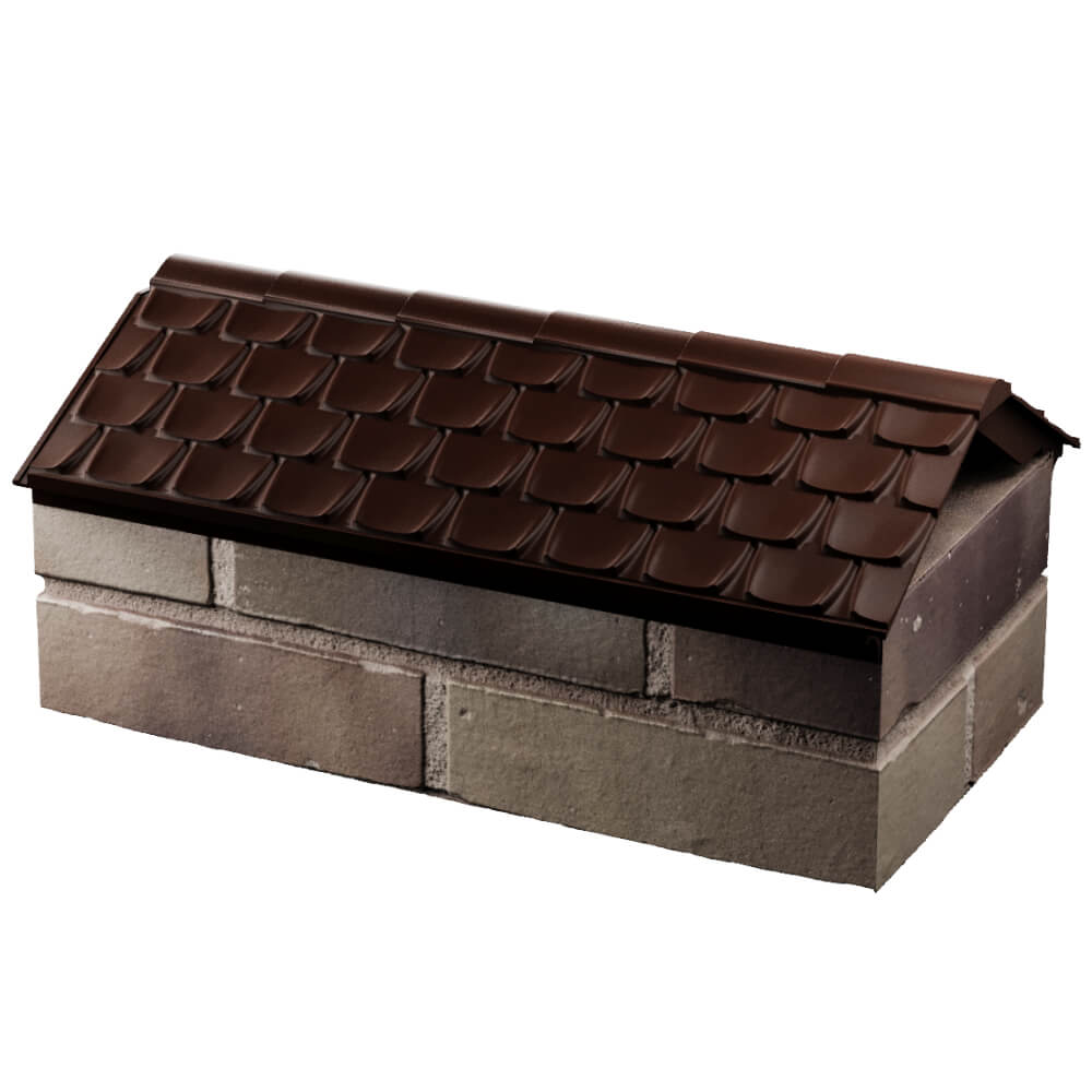 Парапет Zking Эльбрус Коричневый с посадкой на 1 кирпич (255мм) в Барнауле фото