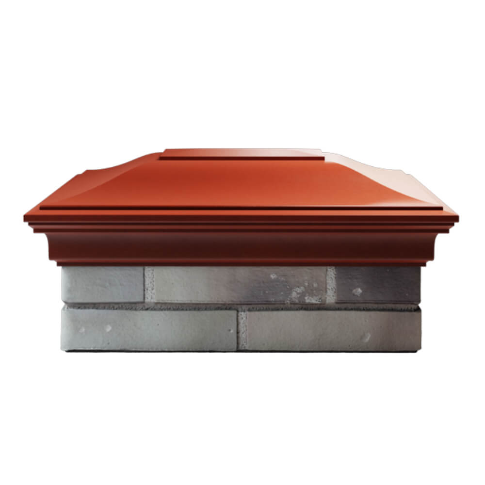 Колпак Zking Монблан Красный на столб 2х1.5 кирпича (515х385мм) в Барнауле фото