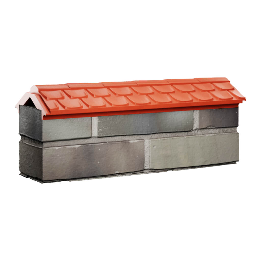 Парапет Zking Эльбрус Красный с посадкой на 0.5 кирпича (130мм) Барнаул фото