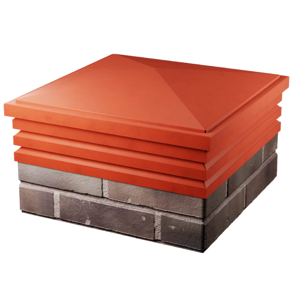 Колпак Zking Бона ХайТек Красный на столб 2х2 кирпича (513х513мм) в Барнауле фото