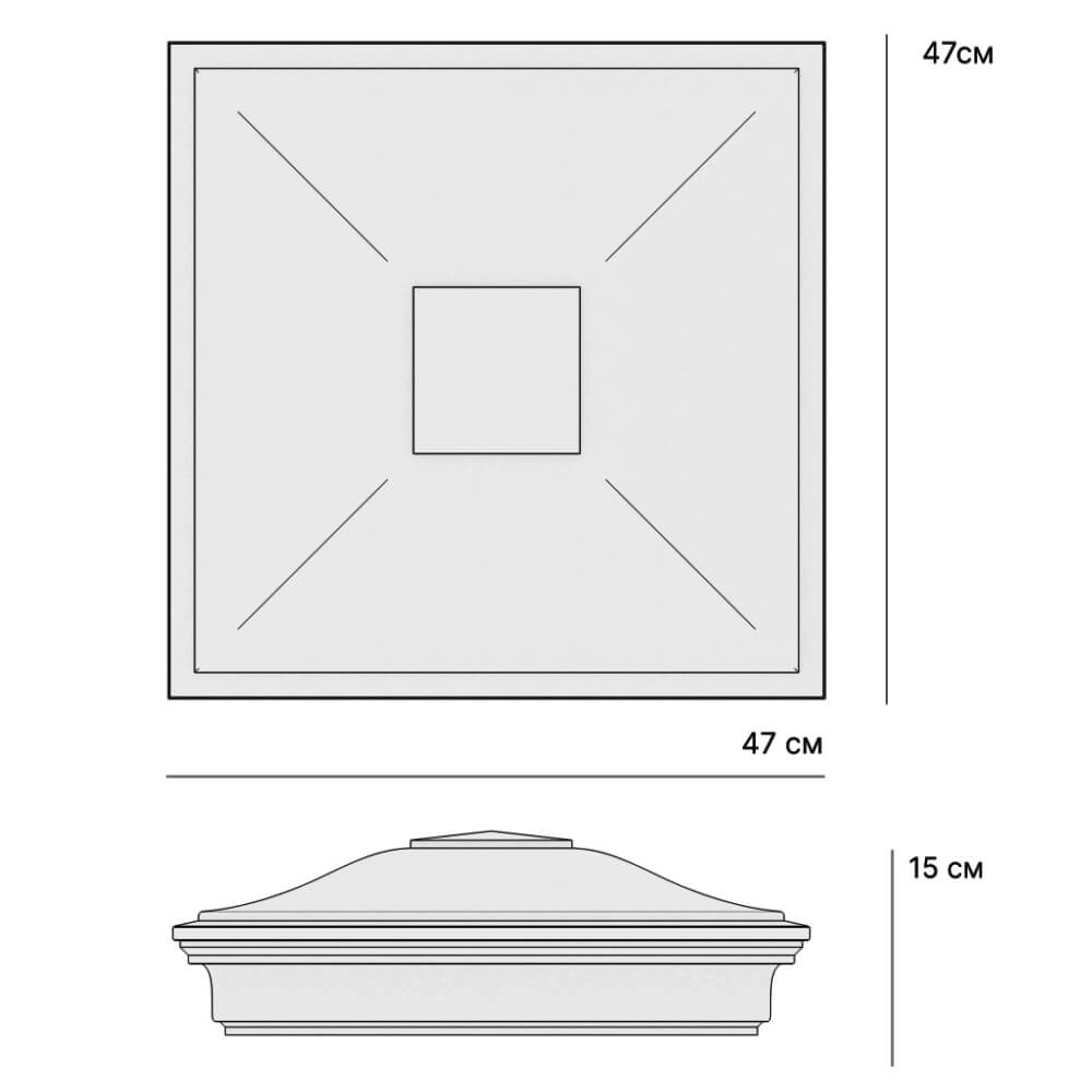 Колпак Zking Монблан Коричневый на столб 1.5х1.5 кирпича (385х385мм) в Барнауле фото