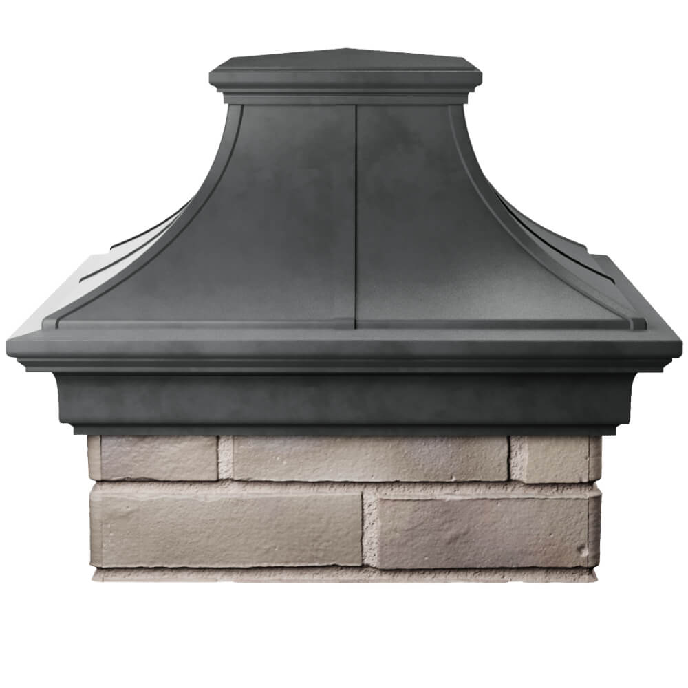 Колпак Zking Монблан Премиум Серый на столб 1.5х1.5 кирпича (385х385мм) Барнаул фото