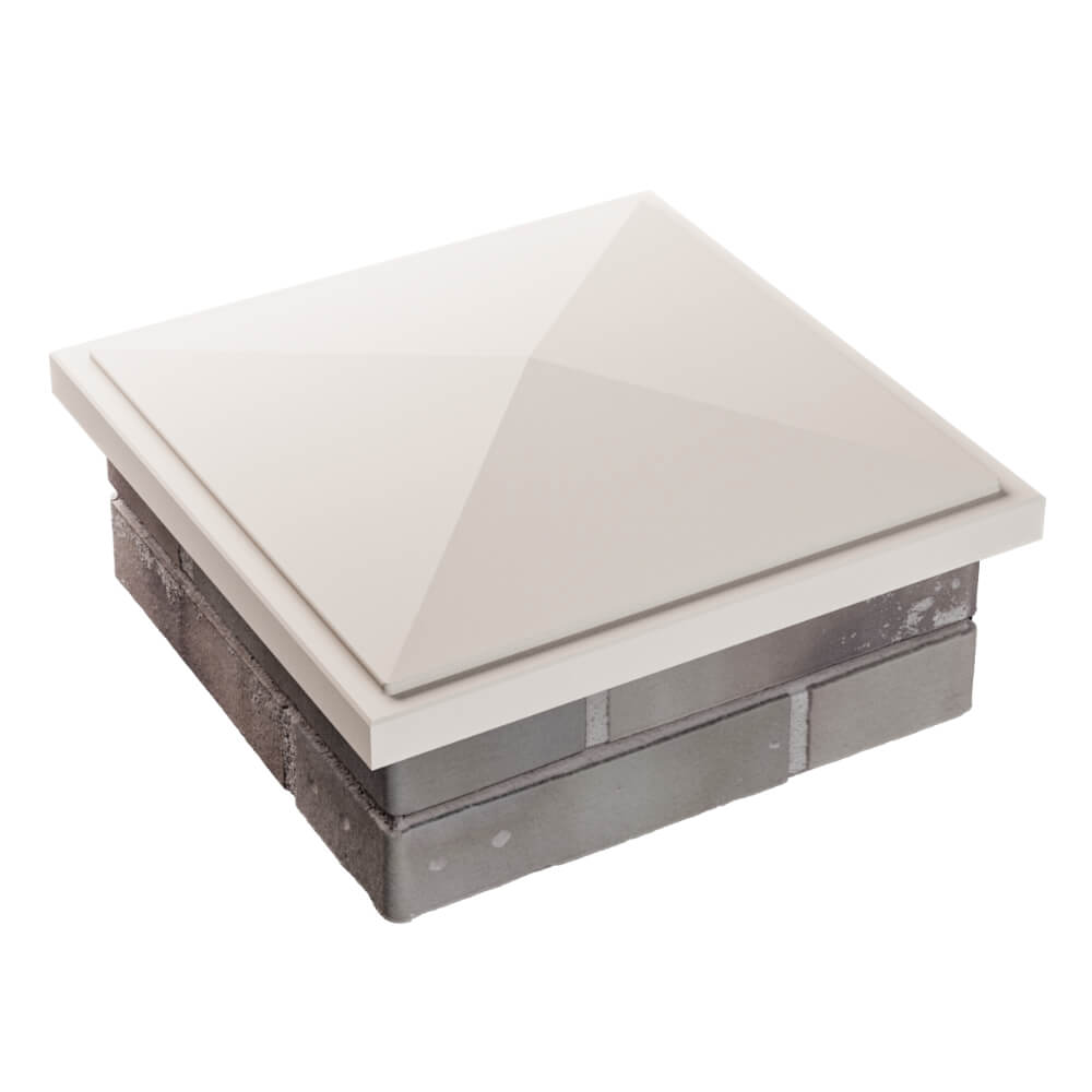 Колпак Zking БонаМоно Бежевый на столб 1.5х1.5 кирпича (385х385, 400х400мм) в Барнауле фото