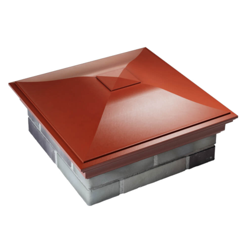 Колпак Zking Монблан Красный на столб 2х2 кирпича (515х515мм) Барнаул фото