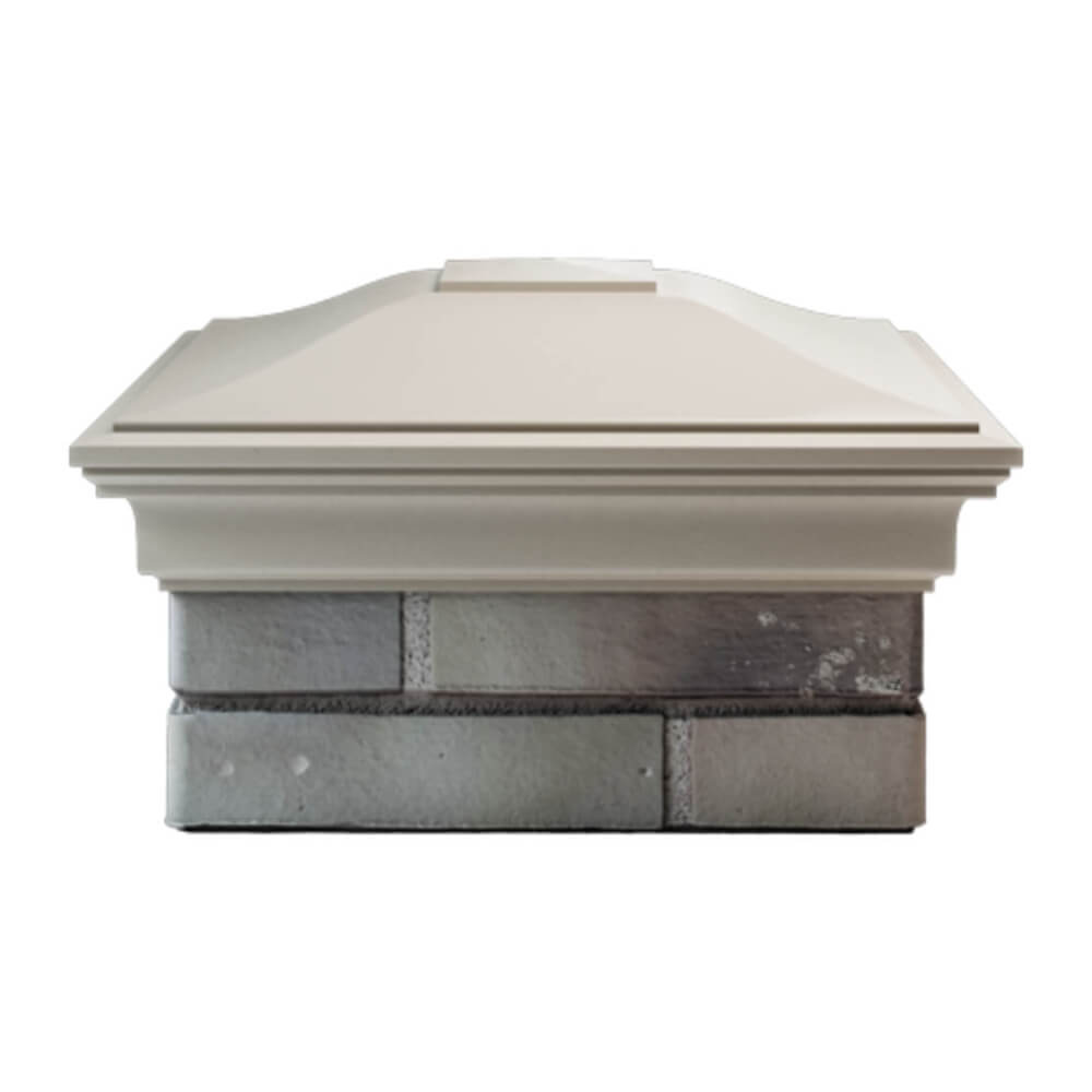 Колпак Zking Монблан Бежевый на столб 1.5х1.5 еврокирпича 0.7НФ (355х355мм) Барнаул фото