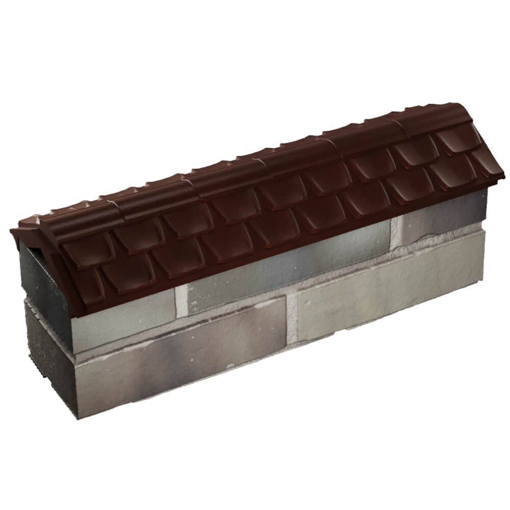 Парапет Zking Эльбрус Коричневый с посадкой на 0.5 кирпича (130мм) в Барнауле фото