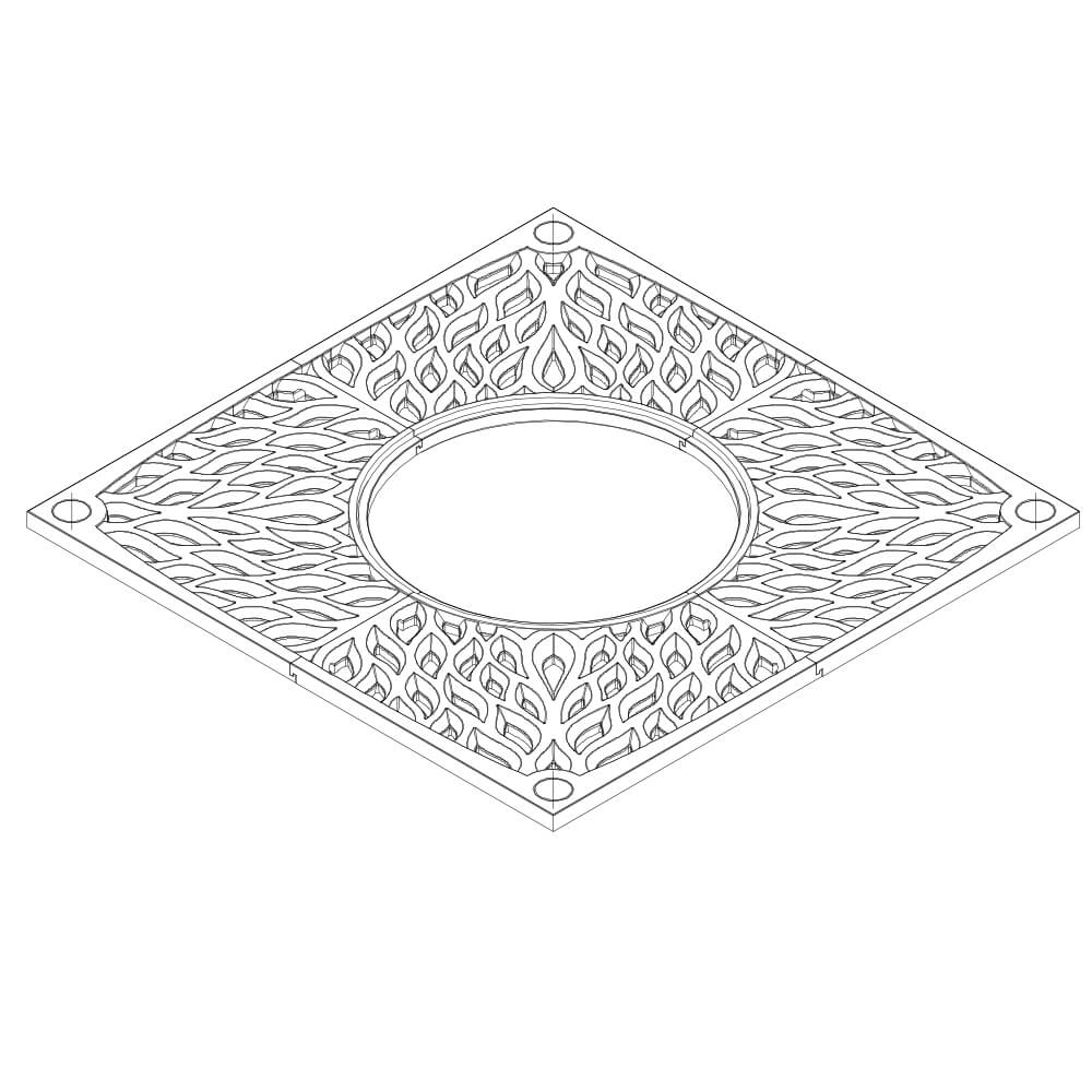 Приствольная решетка для дерева ZKING CRUST 2х2м Черная в Барнауле фото