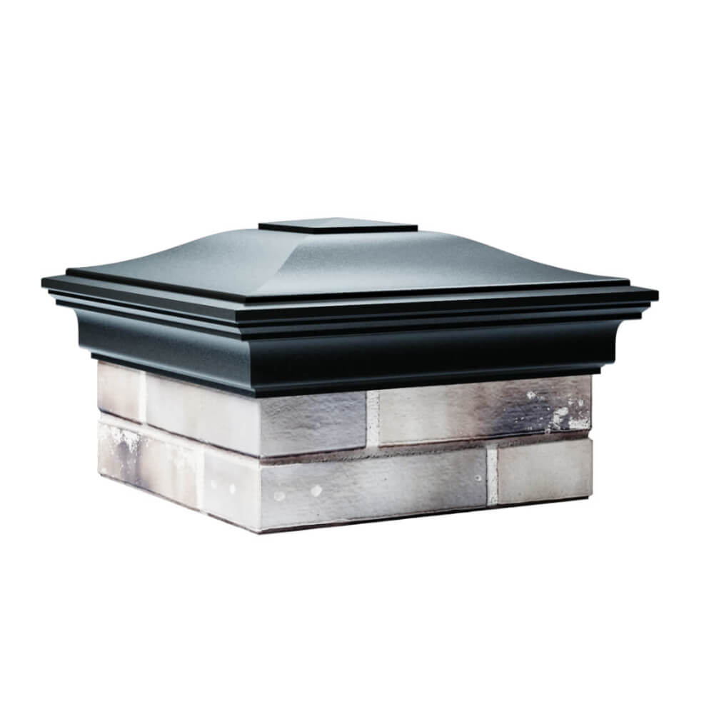 Колпак Zking Монблан Черный на столб 1.5х1.5 еврокирпича 0.7НФ (355х355мм) в Барнауле фото