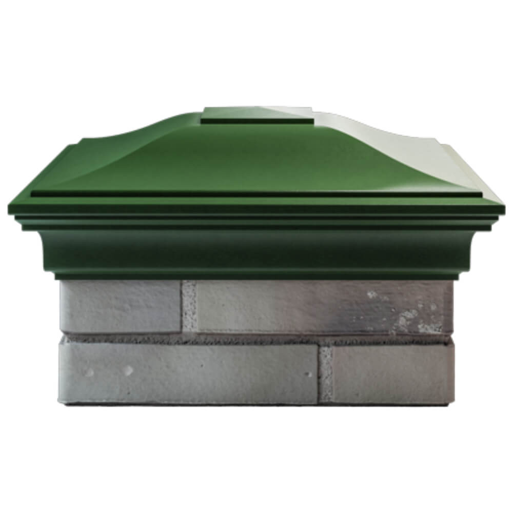 Колпак Zking Монблан Зеленый на столб 1.5х1.5 кирпича (385х385мм) Барнаул фото