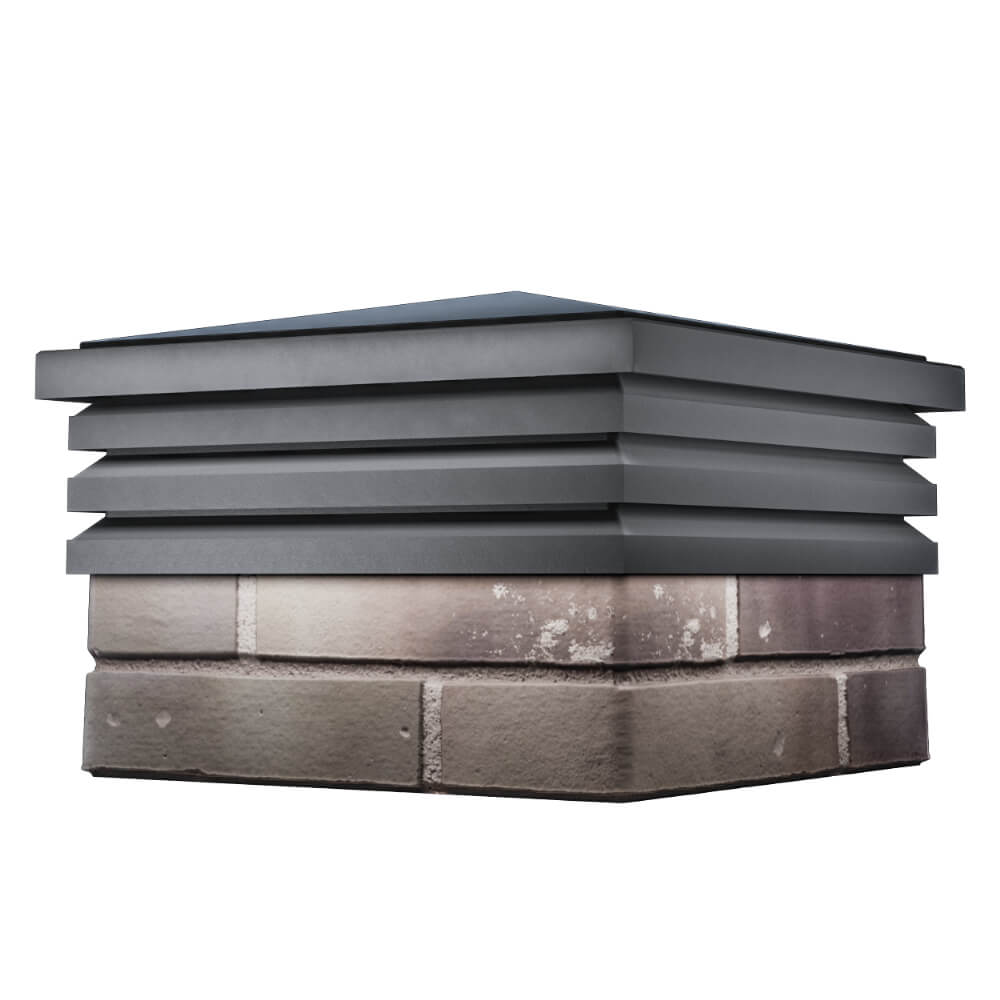 Колпак Zking Бона ХайТек Серый на столб 1.5х1.5 кирпича (385х385мм) в Барнауле фото