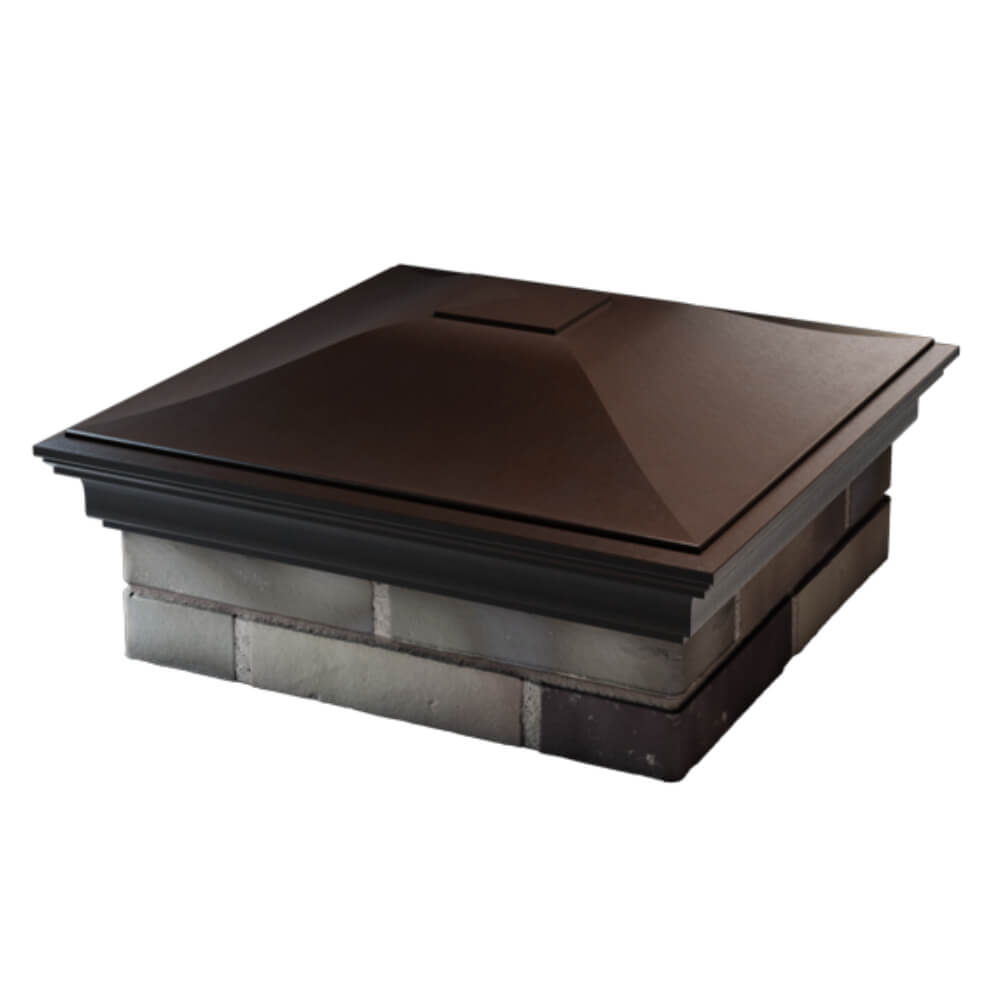 Колпак Zking Монблан Коричневый на столб 2х2 кирпича (515х515мм) в Барнауле фото