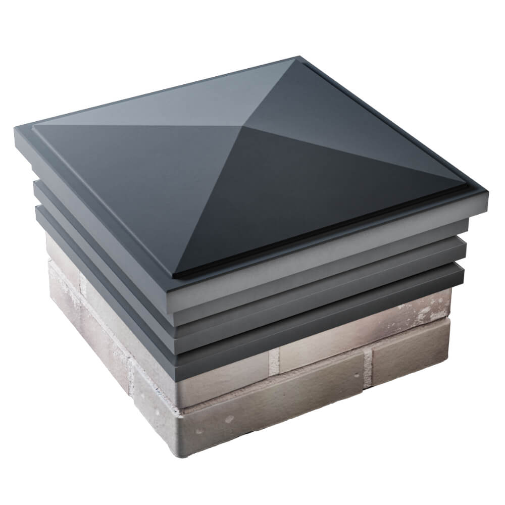 Колпак Zking Бона ХайТек Серый на столб 1.5х1.5 кирпича (385х385мм) в Барнауле фото