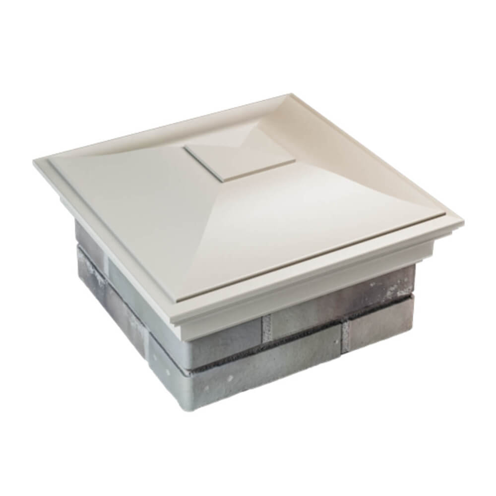 Колпак Zking Монблан Бежевый на столб 1.5х1.5 еврокирпича 0.7НФ (355х355мм) в Барнауле фото