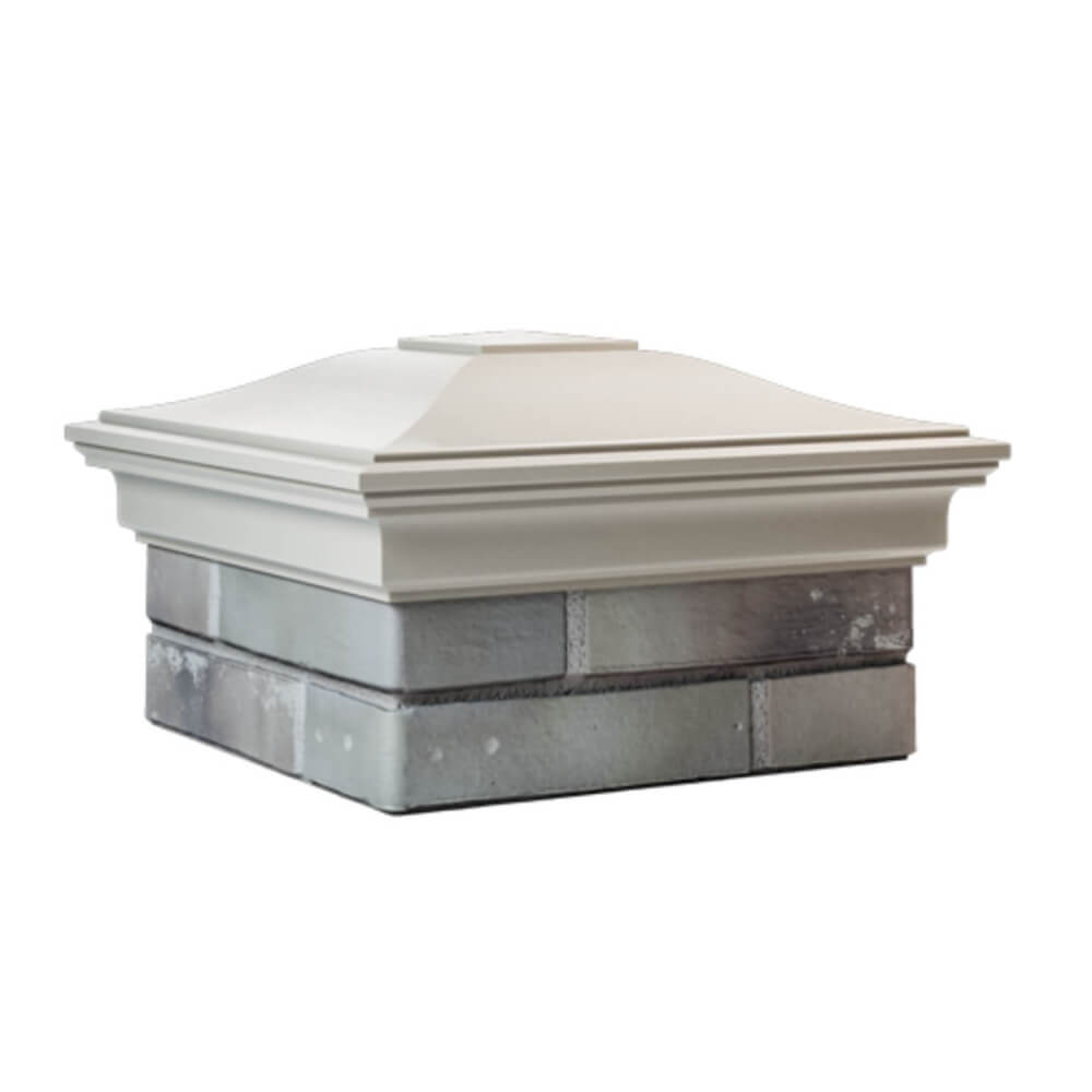 Колпак Zking Монблан Бежевый на столб 1.5х1.5 еврокирпича 0.7НФ (355х355мм) в Барнауле фото