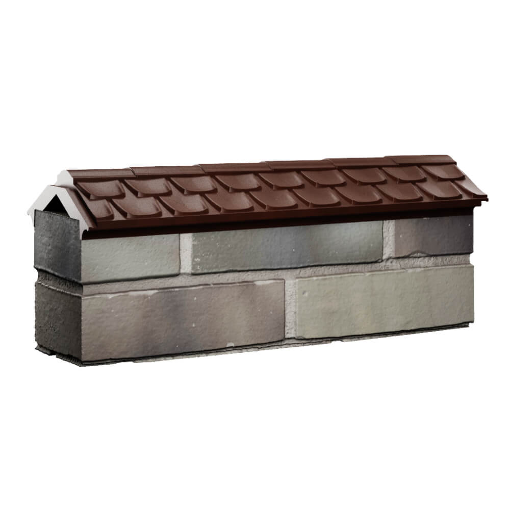 Парапет Zking Эльбрус Коричневый с посадкой на 0.5 кирпича (130мм) Барнаул фото