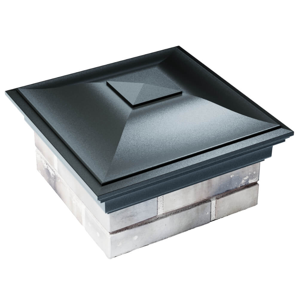 Колпак Zking Монблан Черный на столб 1.5х1.5 кирпича (385х385мм) в Барнауле фото