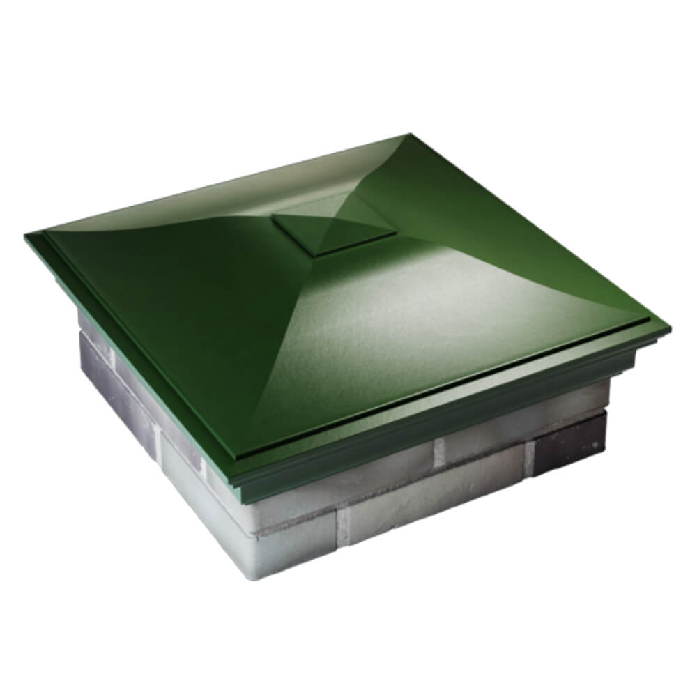 Колпак Zking Монблан Зеленый на столб 2х2 кирпича (515х515мм) Барнаул фото