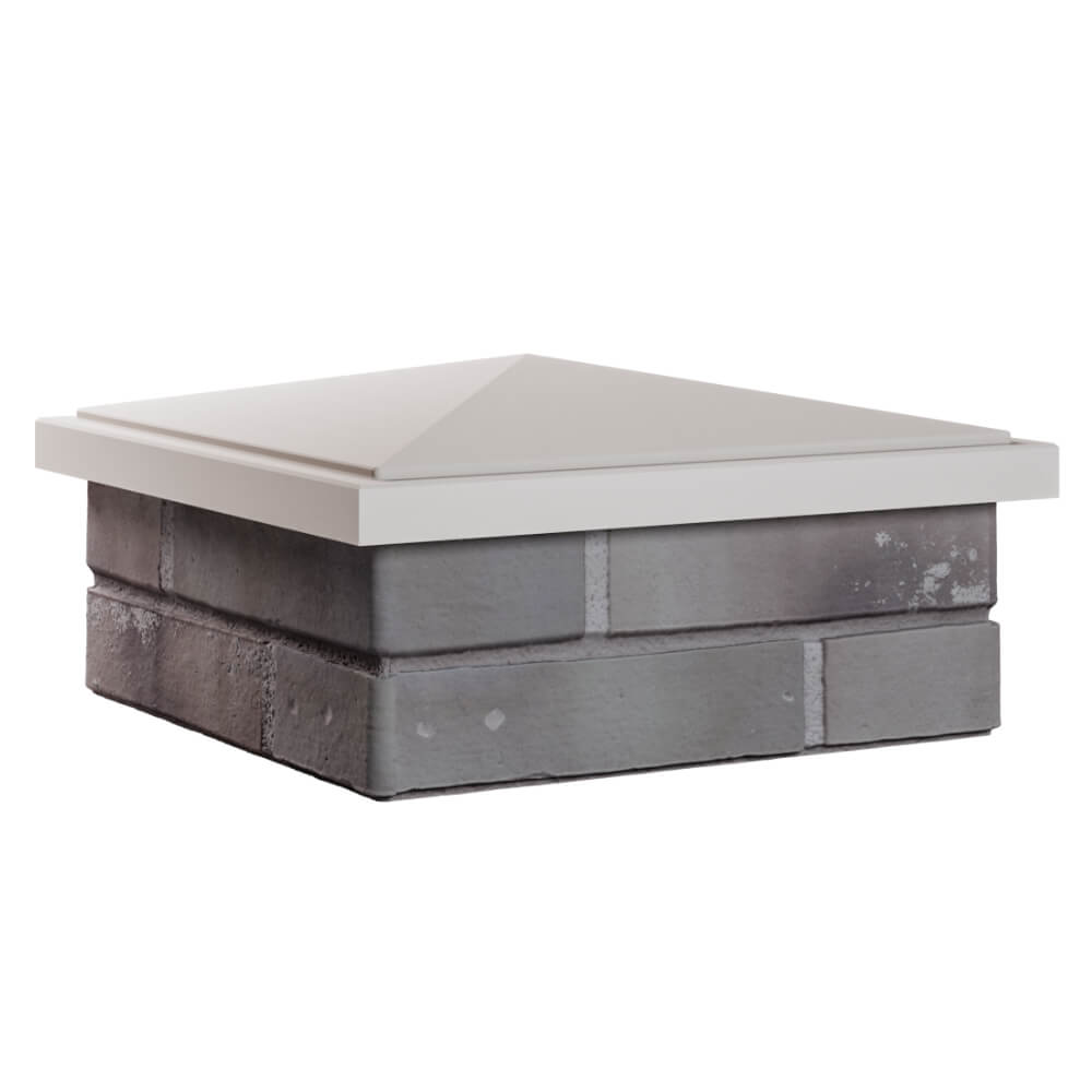 Колпак Zking БонаМоно Бежевый на столб 1.5х1.5 кирпича (385х385, 400х400мм) в Барнауле фото