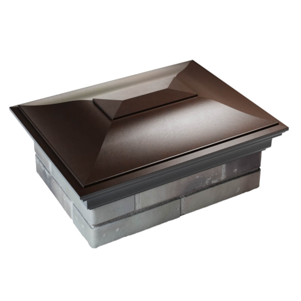 Колпак Zking Монблан Коричневый на столб 2х1.5 кирпича (515х385мм) Барнаул фото