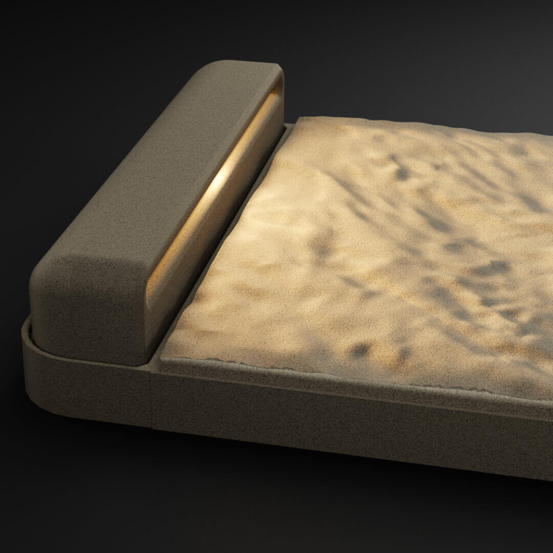 LED Светильник для шаговой плиты STONE Светлая Галька 330х75х98мм Барнаул фото