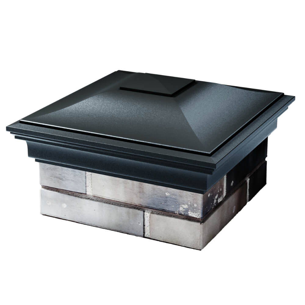 Колпак Zking Монблан Черный на столб 1.5х1.5 кирпича (385х385мм) в Барнауле фото