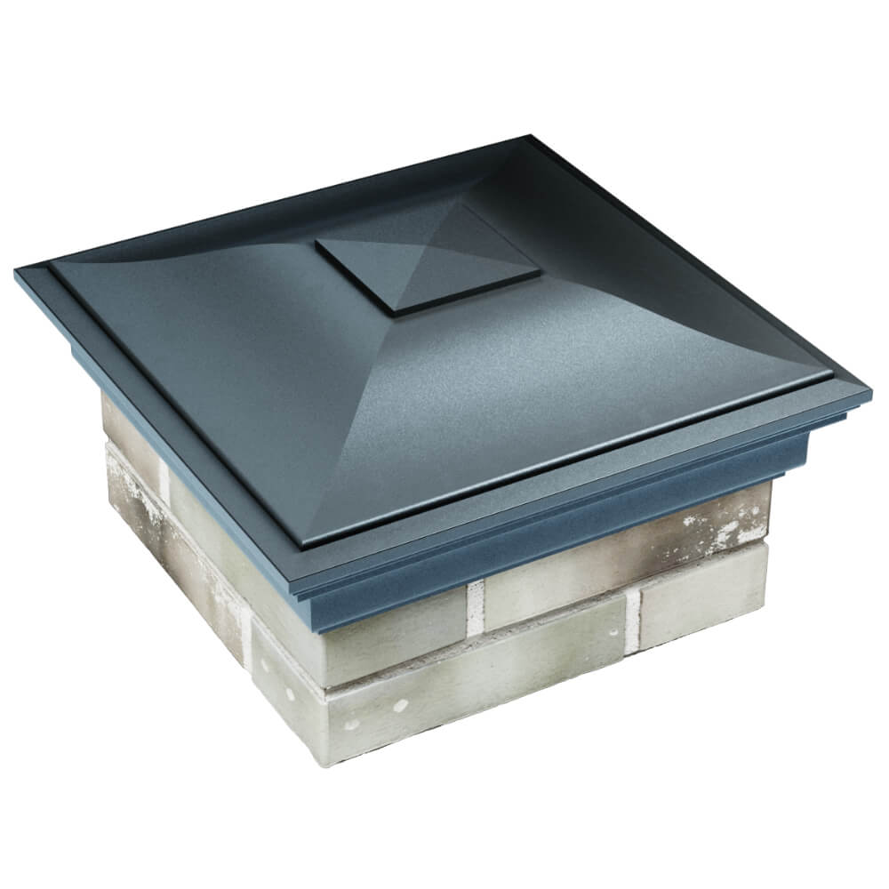 Колпак Zking Монблан Серый на столб 1.5х1.5 кирпича (385х385мм) в Барнауле фото