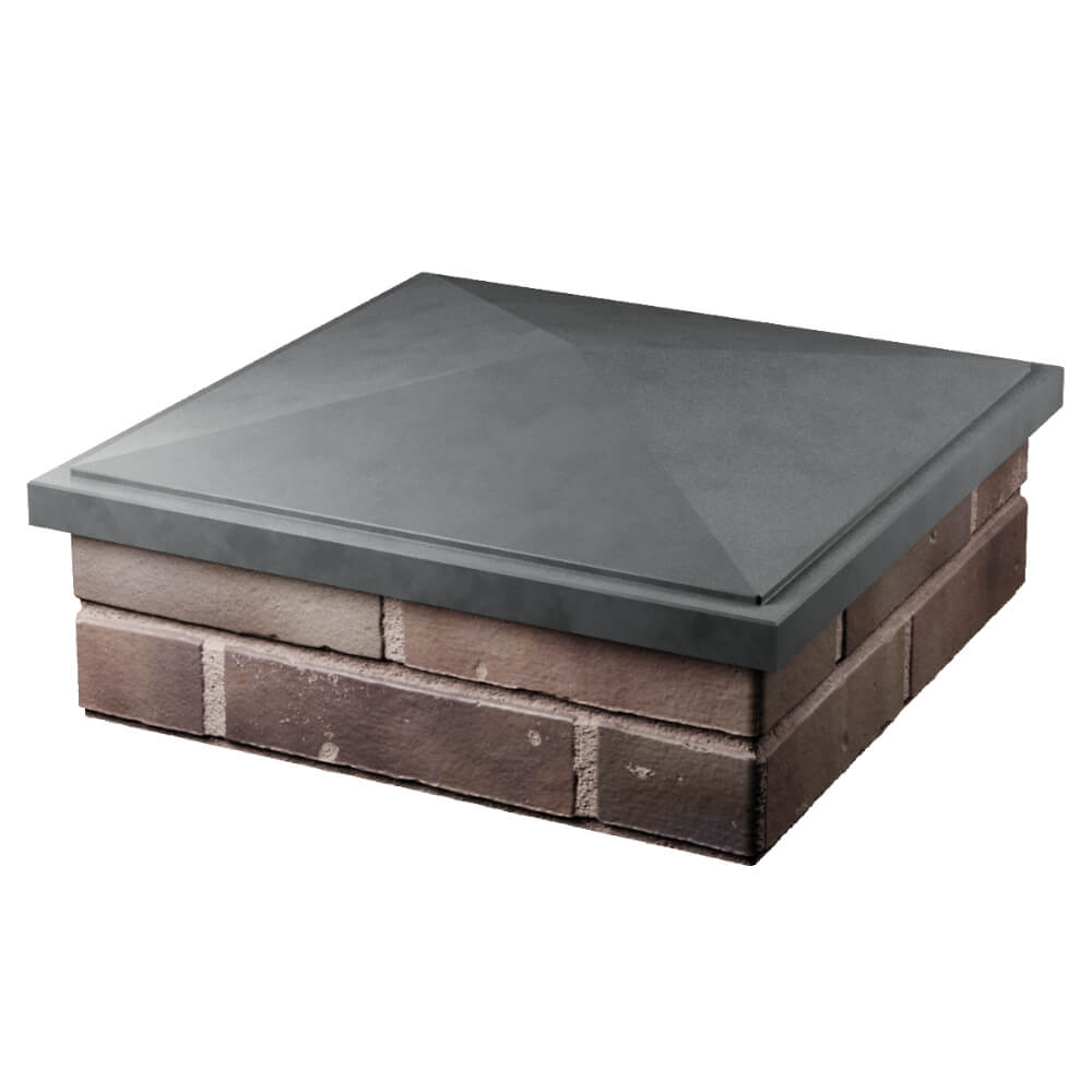 Колпак Zking БонаМоно Серый на столб 2х2 кирпича (515х515, 530х530мм) в Барнауле фото