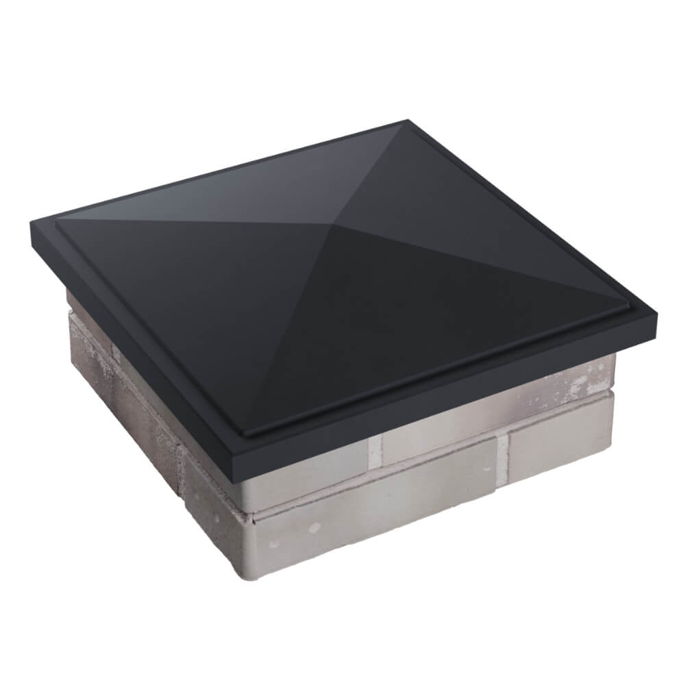 Колпак Zking БонаМоно Серый на столб 1.5х1.5 кирпича (385х385, 400х400мм) в Барнауле фото