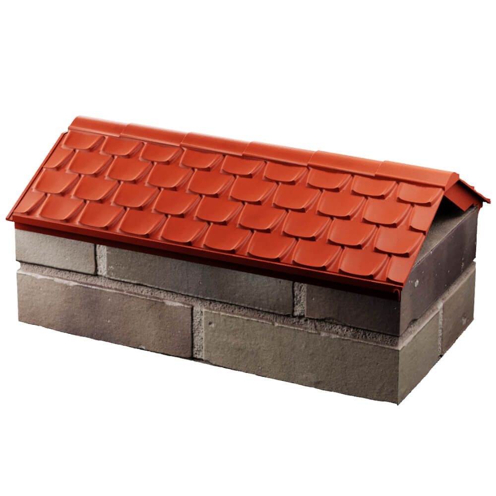 Парапет Zking Эльбрус Красный с посадкой на 1 кирпич (255мм) в Барнауле фото