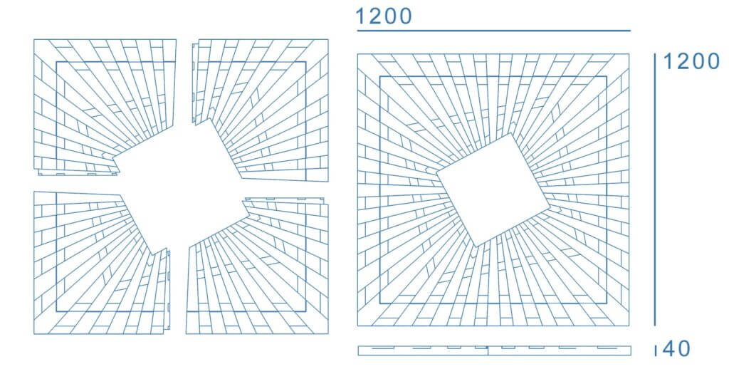 Приствольная решетка для дерева ZKING ATMOSPHERE 1.2х1.2м Черная в Барнауле фото