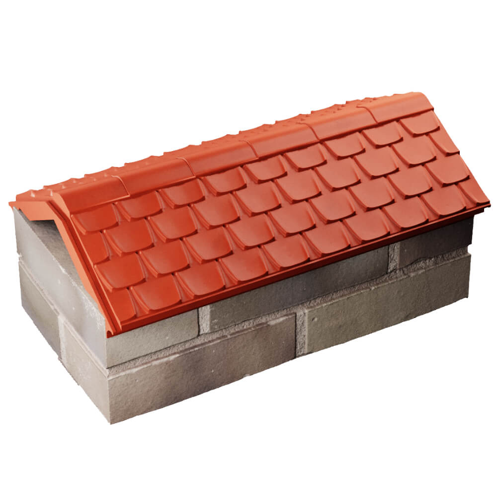 Парапет Zking Эльбрус Красный с посадкой на 1 кирпич (255мм) в Барнауле фото