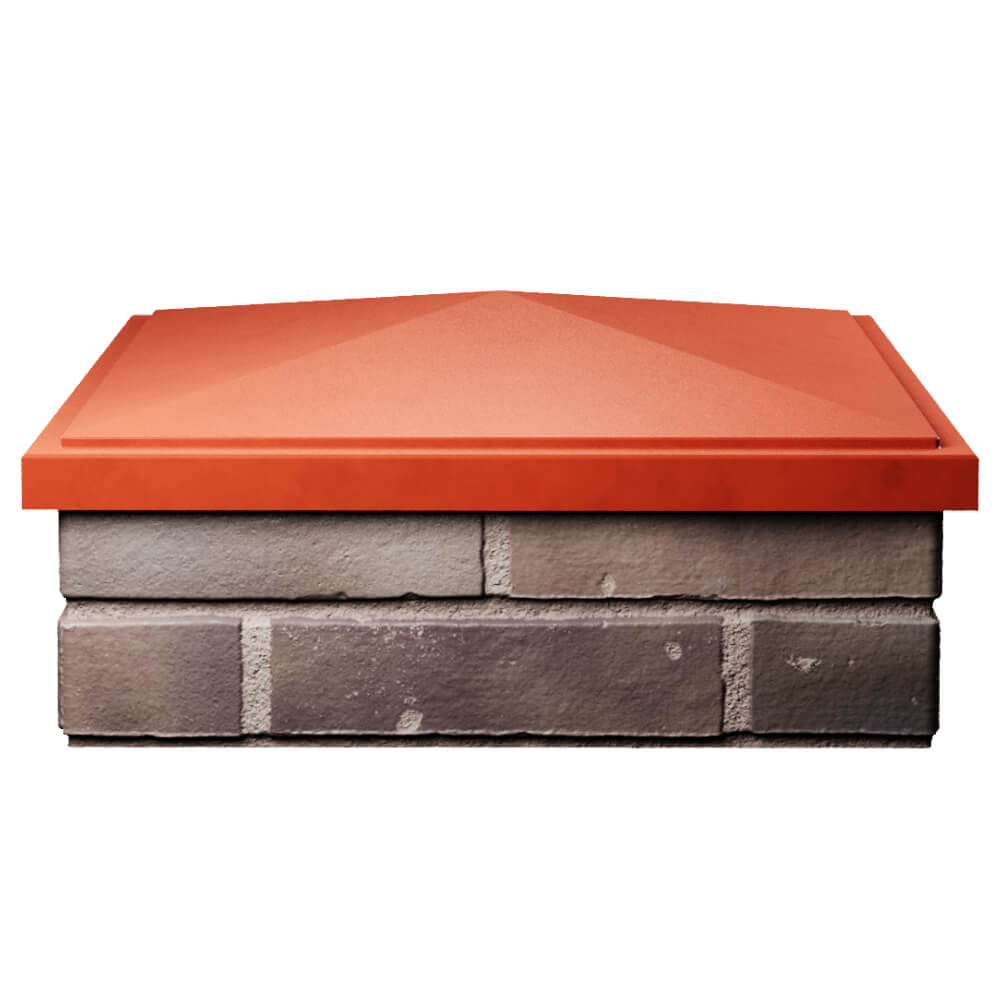 Колпак Zking БонаМоно Красный на столб 2х2 кирпича (515х515, 530х530мм) Барнаул фото