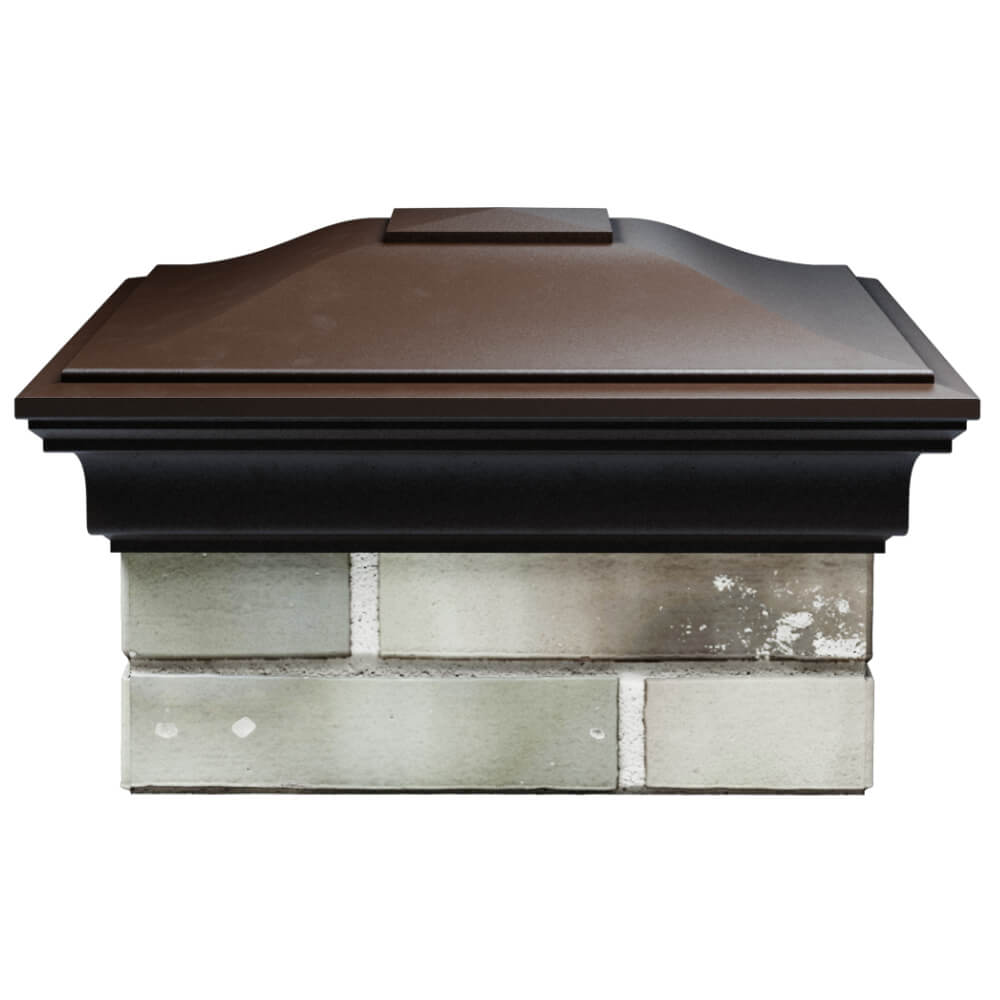 Колпак Zking Монблан Коричневый на столб 1.5х1.5 кирпича (385х385мм) Барнаул фото