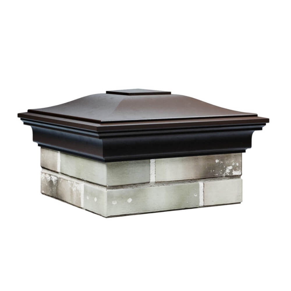 Колпак Zking Монблан Коричневый на столб 1.5х1.5 еврокирпича 0.7НФ (355х355мм) в Барнауле фото