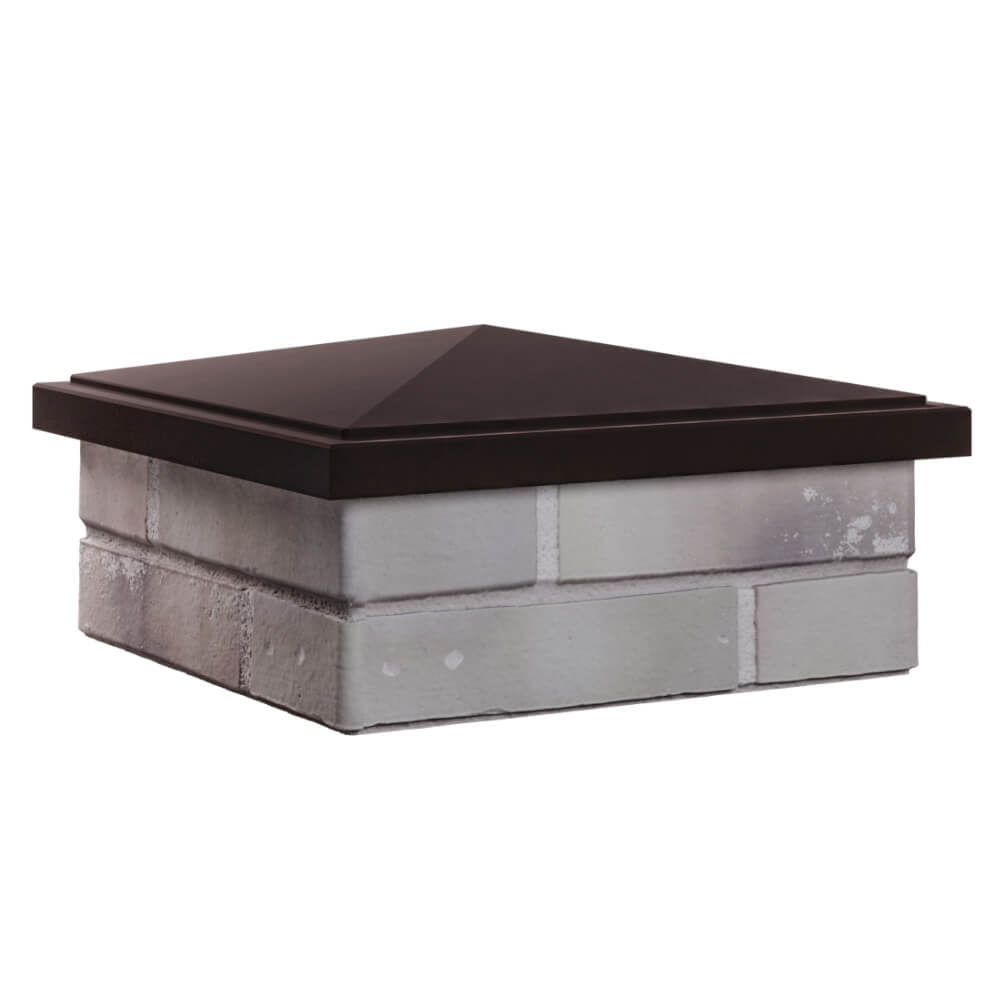 Колпак Zking БонаМоно Коричневый на столб 1.5х1.5 кирпича (385х385, 400х400мм) в Барнауле фото