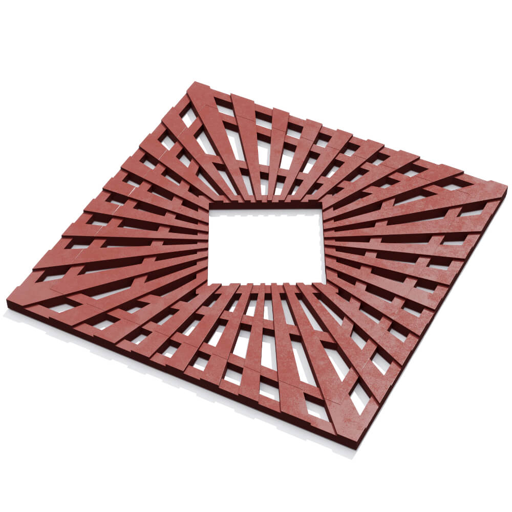 Приствольная решетка для дерева ZKING ATMOSPHERE 1.2х1.2м Красная в Барнауле фото