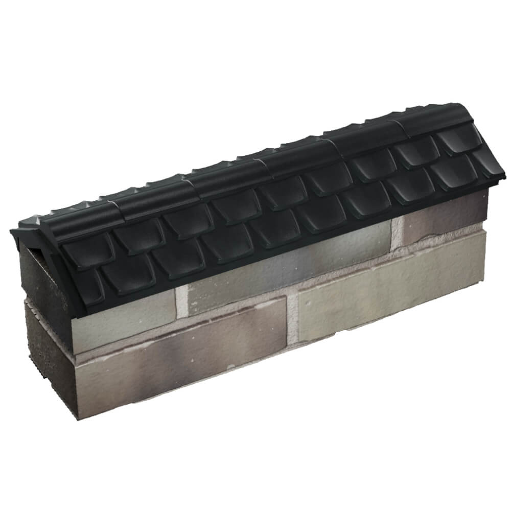 Парапет Zking Эльбрус Черный с посадкой на 0.5 кирпича (130мм) в Барнауле фото