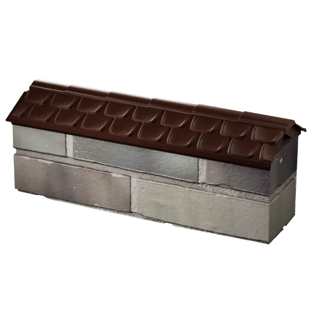 Парапет Zking Эльбрус Коричневый с посадкой на 0.5 кирпича (130мм) в Барнауле фото