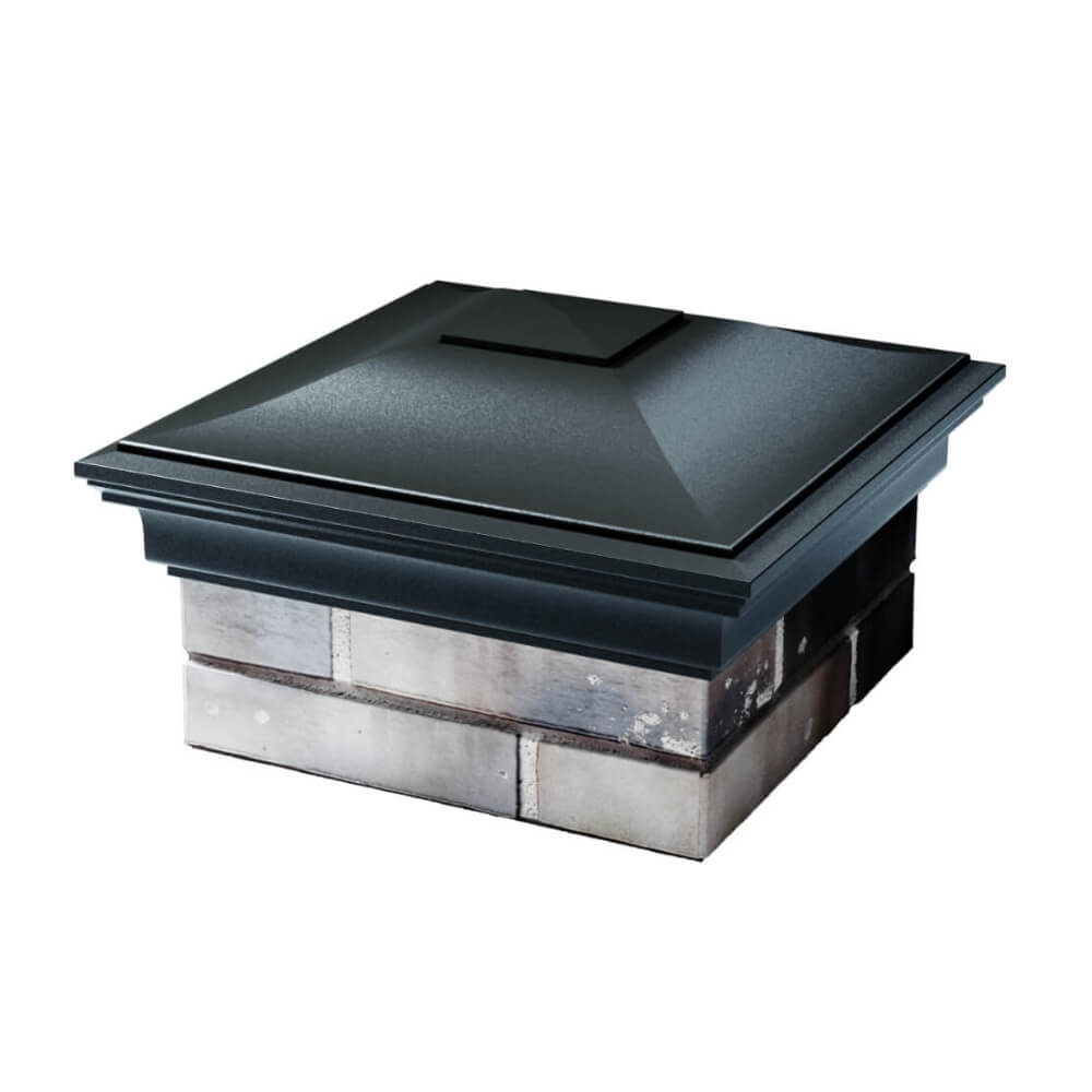 Колпак Zking Монблан Черный на столб 1.5х1.5 еврокирпича 0.7НФ (355х355мм) в Барнауле фото