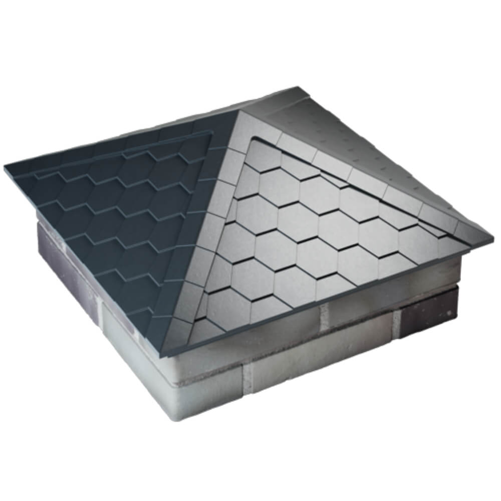 Колпак Zking Эверест Серый на столб 2х2 кирпича (535х535мм) Барнаул фото