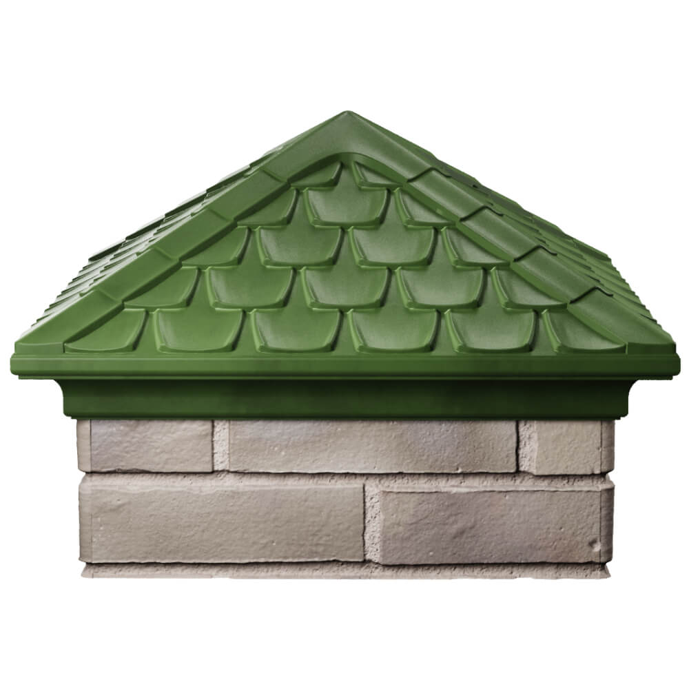 Колпак Zking Эльбрус Зеленый на столб 1.5х1.5 кирпича (385х385мм) Барнаул фото
