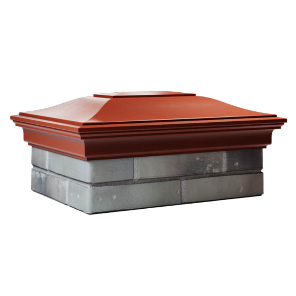 Колпак Zking Монблан Красный на столб 2х1.5 кирпича (515х385мм) в Барнауле фото