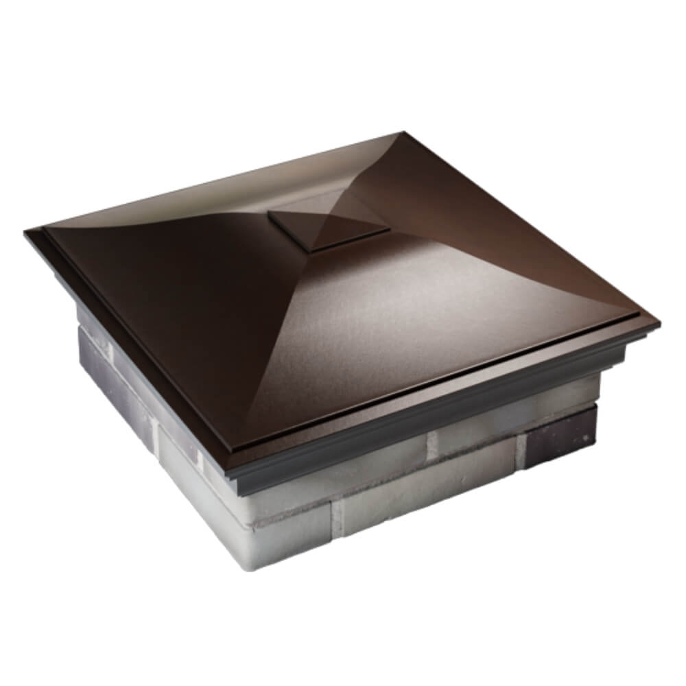 Колпак Zking Монблан Коричневый на столб 2х2 кирпича (515х515мм) Барнаул фото