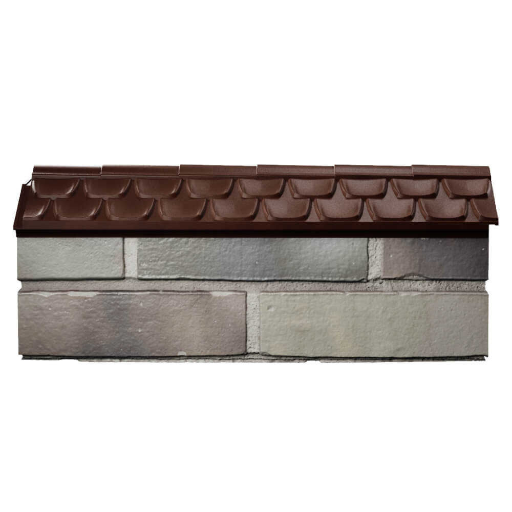 Парапет Zking Эльбрус Коричневый с посадкой на 0.5 кирпича (130мм) в Барнауле фото